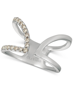 image of Le Vian Colored Diamond Cuff Ring (1/3 ct. t.w.) in 14k White Gold