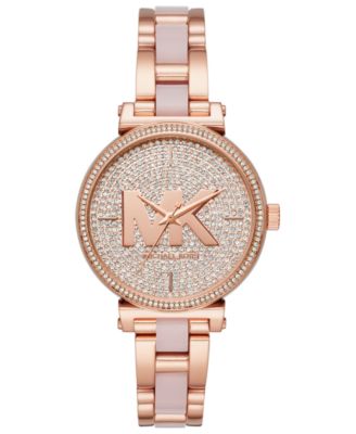 Women's Sofie Rose Gold-Tone Stainless Steel and Blush Acetate Bracelet  Watch 36mm