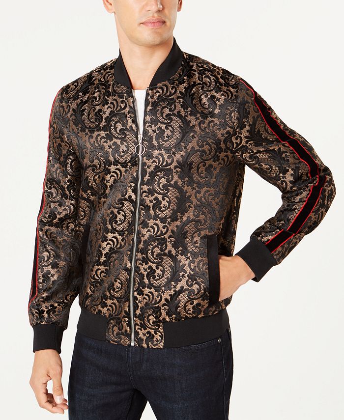 Made for You fashion trends Les Hommes Jacquard logo bomber jacket