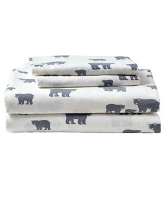Printed Cotton Flannel 4-Pc. Sheet Set, King