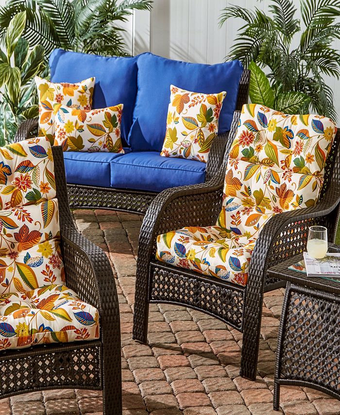 Greendale Home Fashions Outdoor High Back Chair Cushion Macy's