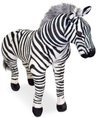 Melissa & Doug Plush Lifelike Giant Striped Zebra