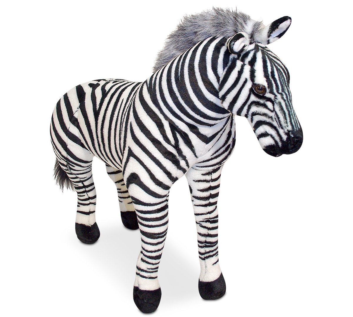 Melissa & Doug Kids'  Plush Lifelike Giant Striped Zebra In Multi