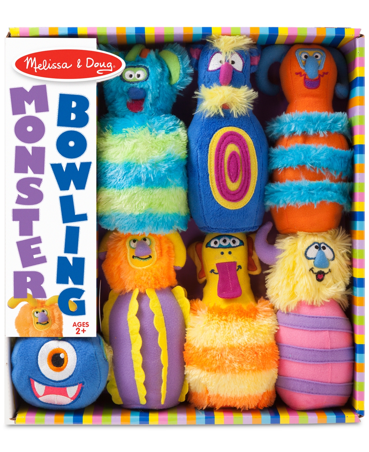 Melissa & Doug Kids'  Monster Plush 6-pin Bowling Game In Multi