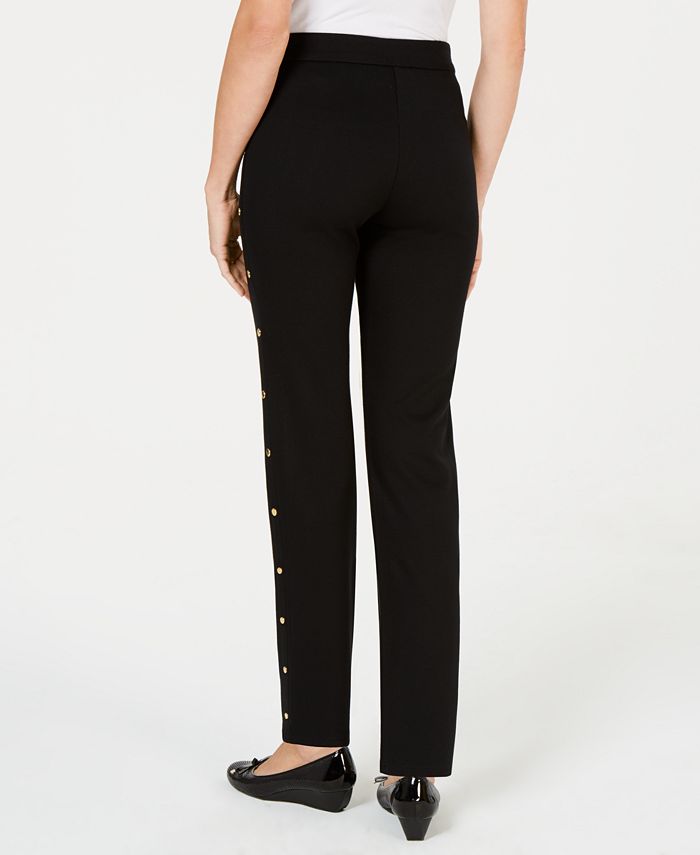 JM Collection Side-Trim Ponte-Knit Pants, Created for Macy's - Macy's