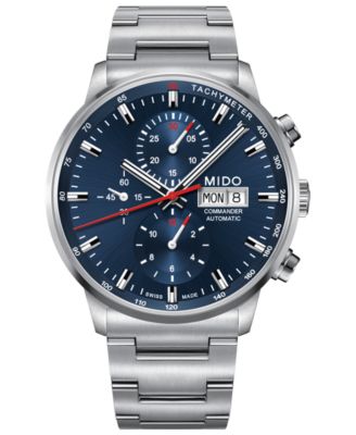 Mido - Men's Swiss Automatic Commander Stainless Steel Bracelet Watch 42.5mm