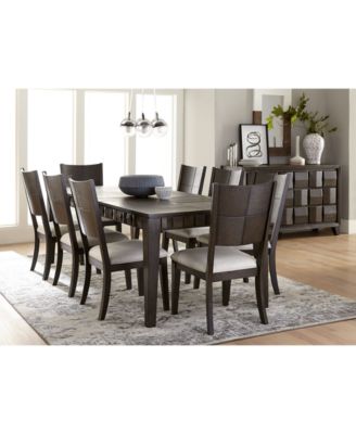Homefare Matrix Dining Furniture 9 Pc, Macys Dining Room Table With Bench
