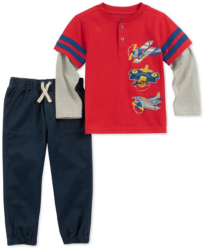 Kids Headquarters Baby Boys 2Pc. LayeredLook Top & Jogger Pants Set