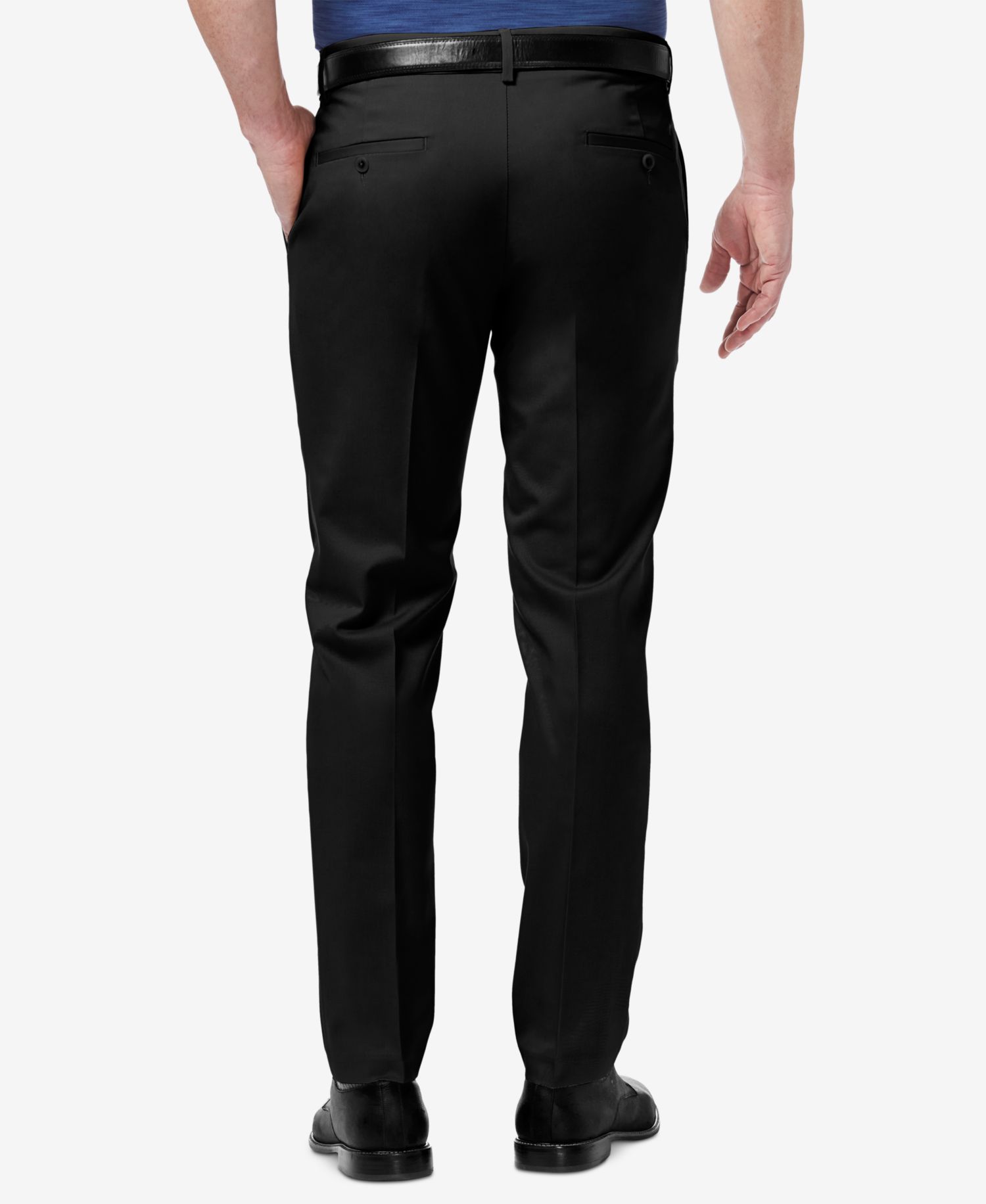 Men's Premium No Iron Khaki Slim-Fit Flat Front Pants