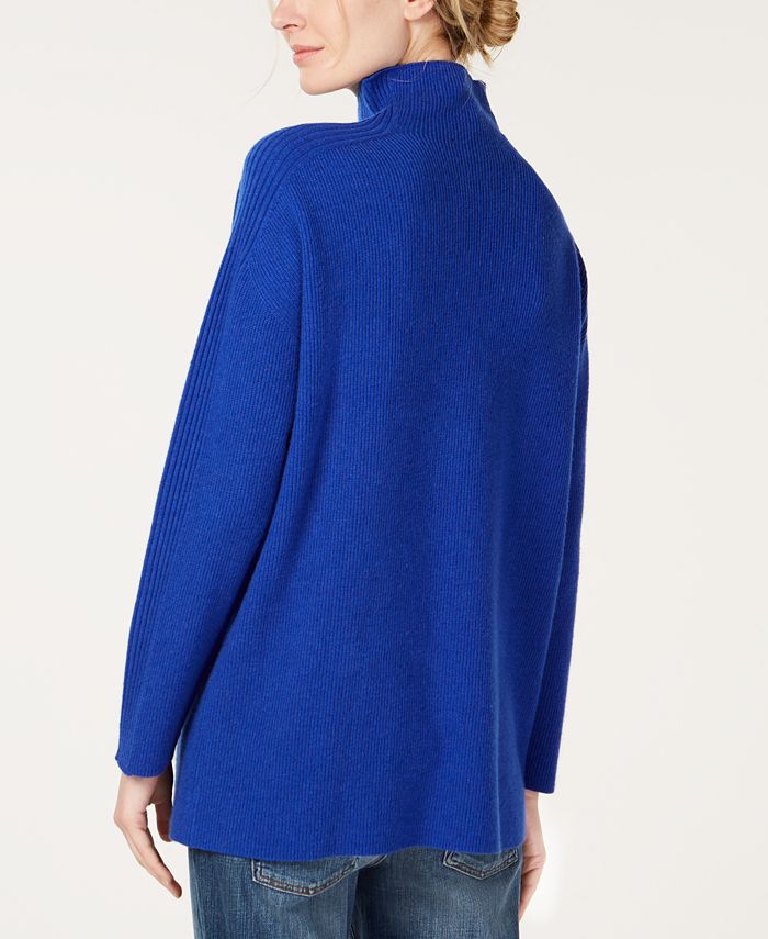Eileen Fisher Cashmere Funnel-Neck Sweater - Macy's