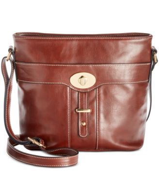 Giani Bernini - Glazed Turn-Lock Bucket Bag