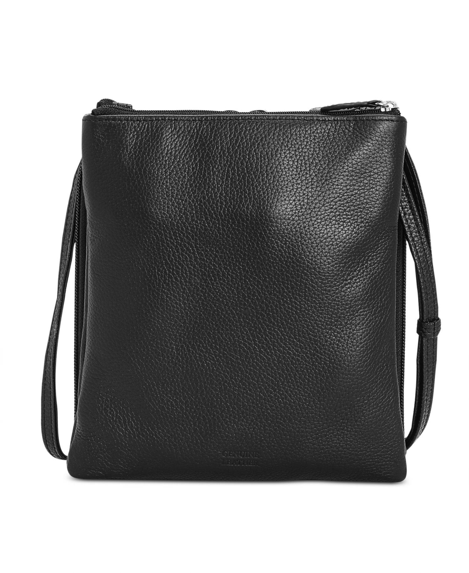 Triple-Zip Pebble Leather Dasher Crossbody