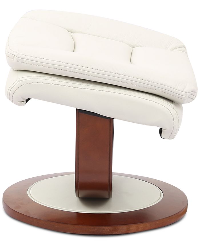 Furniture Faringdon Leather Euro Chair & Ottoman & Reviews Furniture