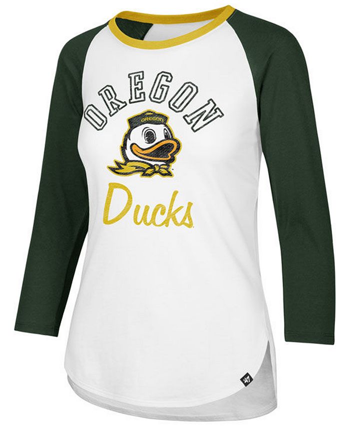 '47 Brand Women's Oregon Ducks Script Splitter Raglan T-Shirt - Macy's