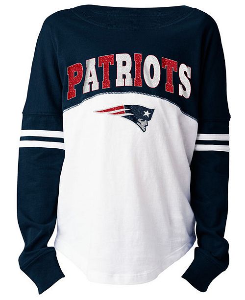 5th Ocean New England Patriots Slub Long Sleeve T Shirt Girls