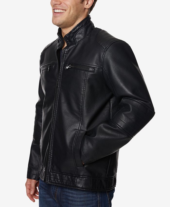 Buffalo David Bitton Men's Faux-Leather Jacket - Macy's