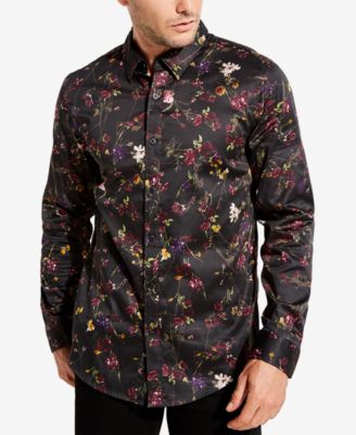 guess mens floral shirt