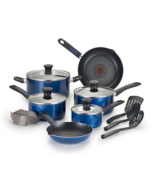 T-Fal Cook & Strain 14-Pc. Non-Stick Cookware Set & Reviews - Cookware ...