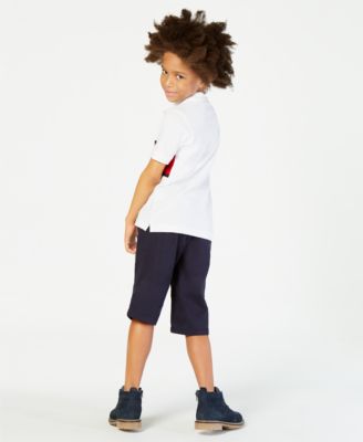 Big Boys Colorblocking Tommy Flag Polo