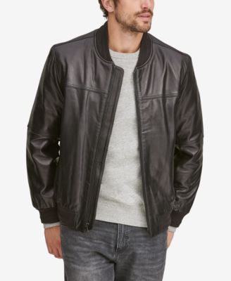 Marc New York Men's Summit Leather Bomber Jacket - Macy's