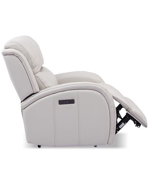 Furniture Leiston Leather Dual Power Recliner with USB Power Outlet