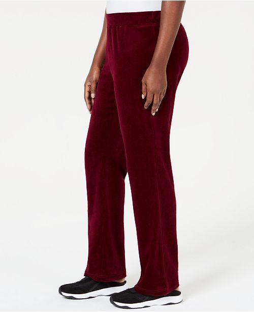 karen scott velour pants