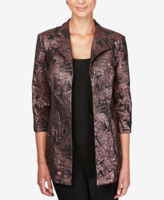 Alex Evenings - Metallic Jacquard Jacket & Top