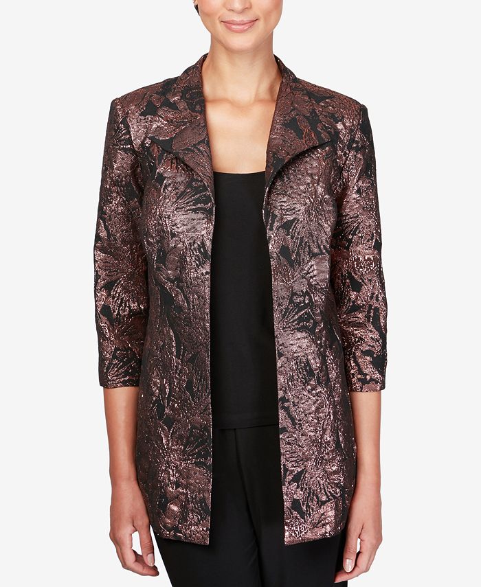 Alex Evenings Petite FoilDetail Jacket & Solid Top Set Macy's