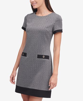 Tommy hilfiger faux 2025 pocket shift dress
