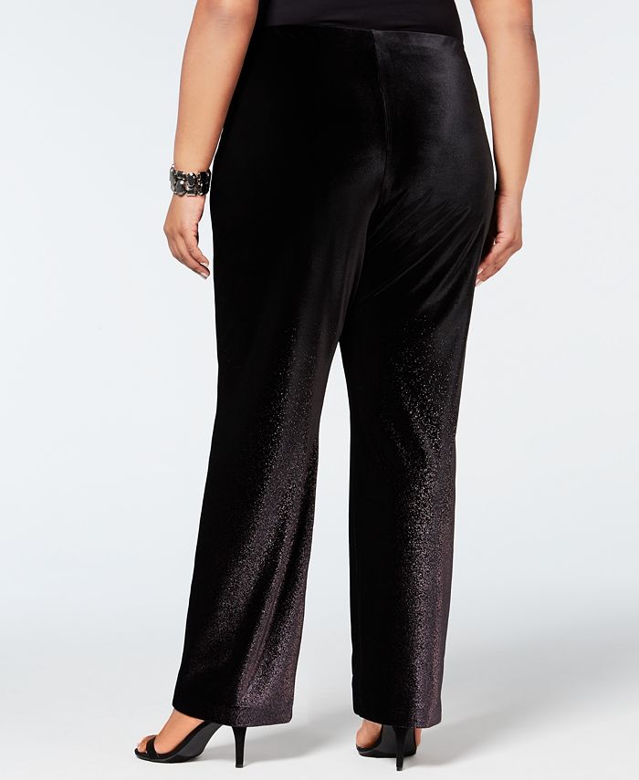 plus size velvet pants