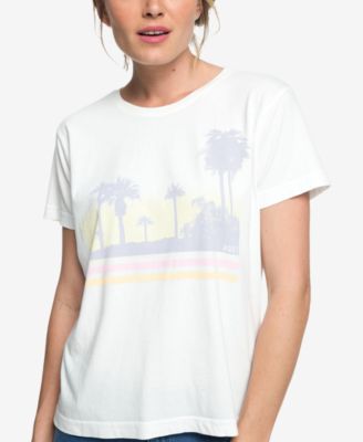 Roxy - Juniors' Sun Faded Cotton Graphic-Print T-Shirt