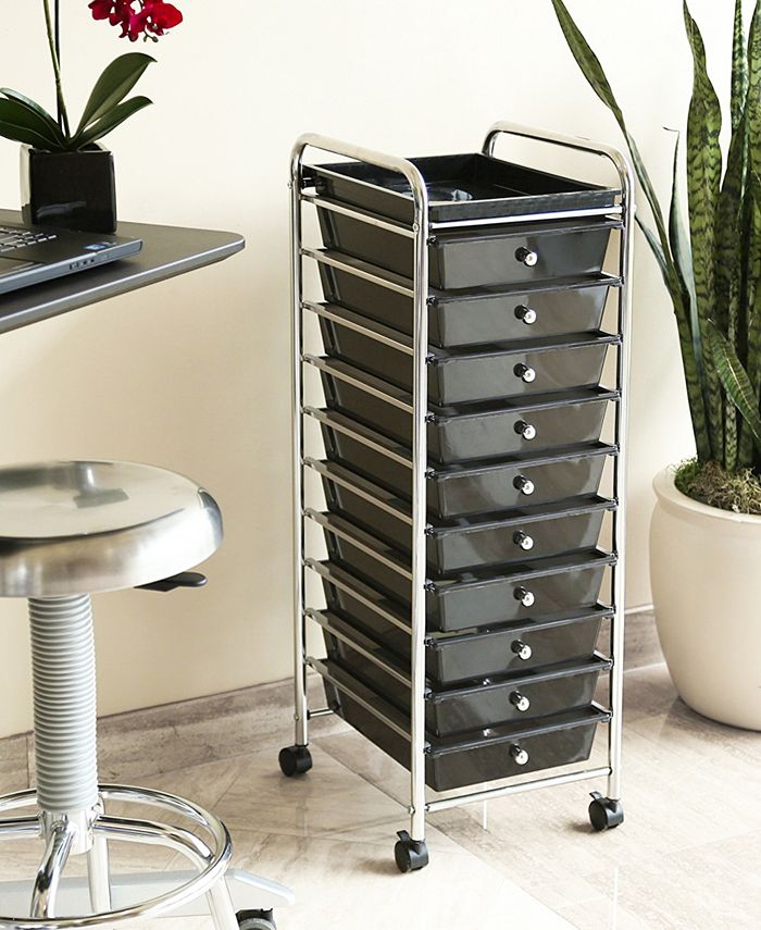 Seville Classics 10 Drawer Organizer Cart With Tray Macy's