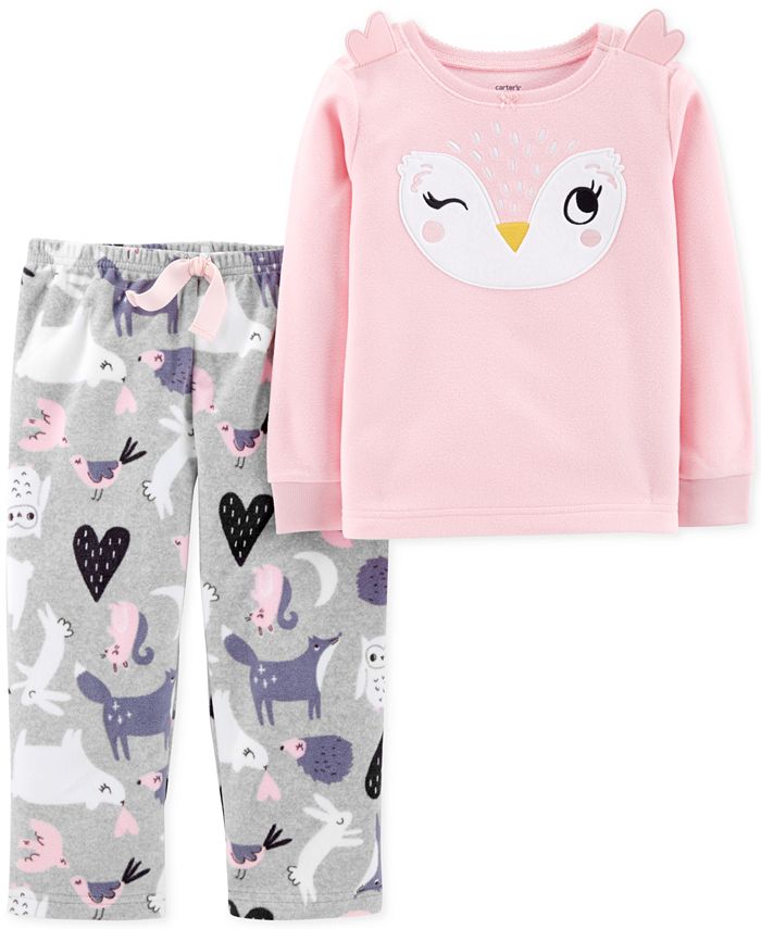 Girls owl pajamas best sale
