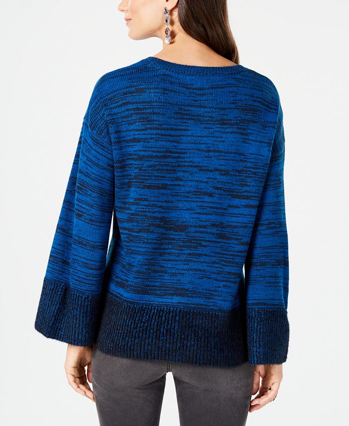 Style & Co Petite Colorblock Boxy Pullover Sweater, Created for Macy's ...