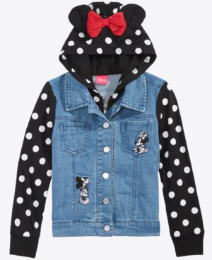 image of Disney Little Girls Layered-Look Denim Jacket