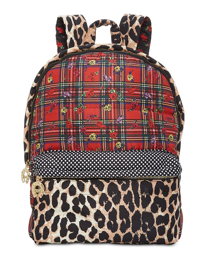 Betsey Johnson Mixed-Print Backpack - Macy's
