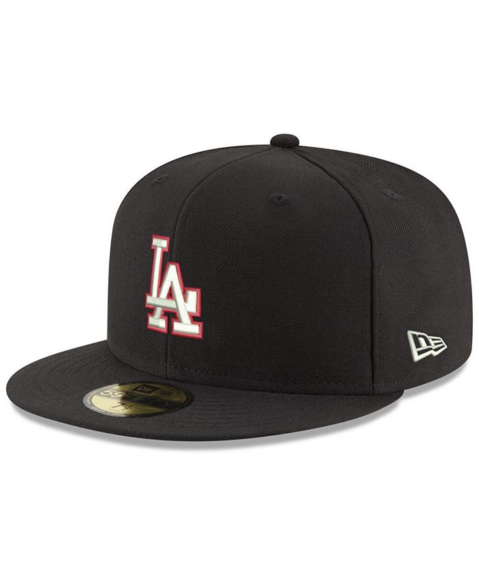 New Era Los Angeles Dodgers Black Red Out 59FIFTY Fitted Cap - Macy's