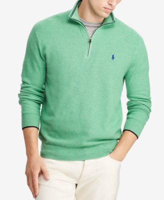 macy's polo half zip sweater