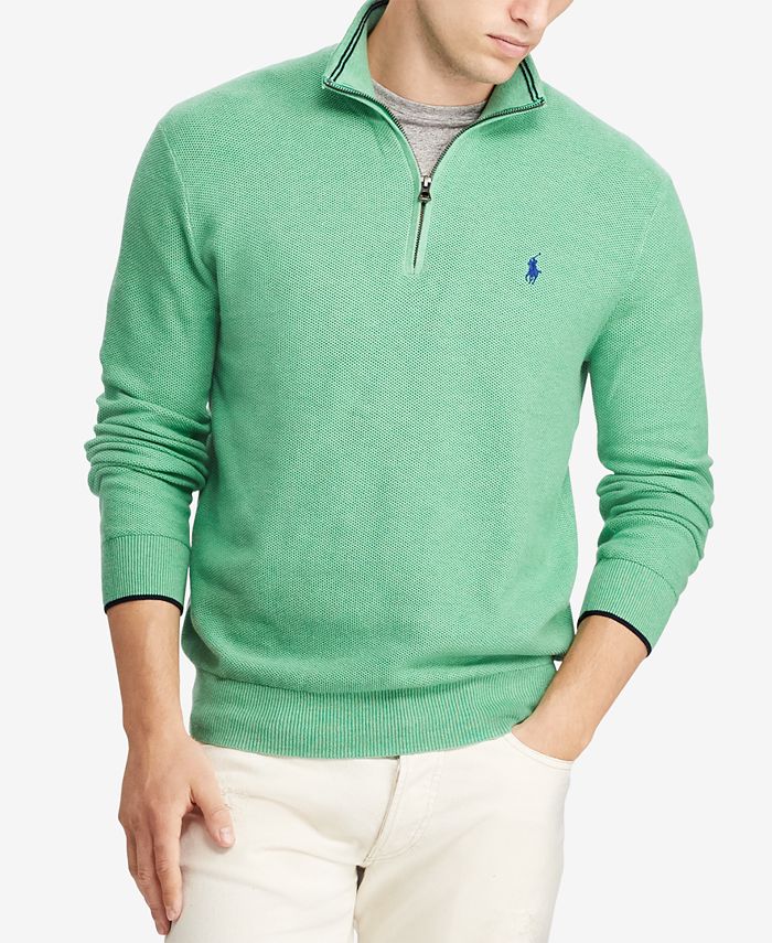 Polo Ralph Lauren Mesh Quarter-Zip Sweater & Reviews - Sweaters 