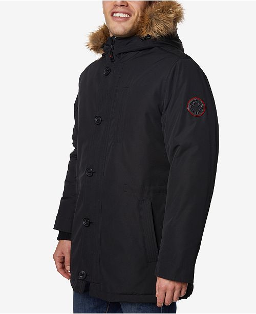 Halifax HFX Men's Faux-Fur-Trimmed Jacket & Reviews - Coats & Jackets ...
