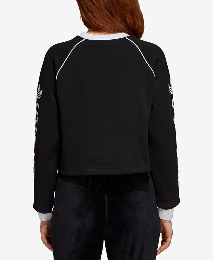 adidas Cotton French Terry Cropped Sweatshirt & Reviews - Tops - Women ...