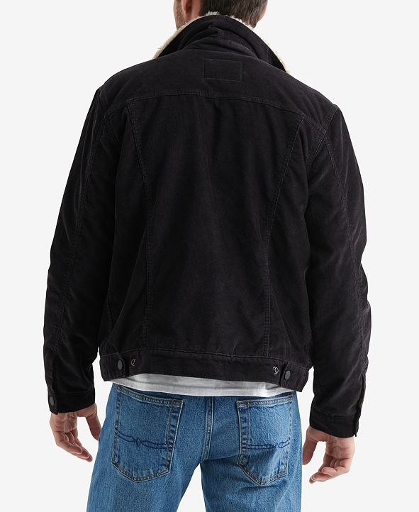 Lucky Brand Men's FleeceLined Corduroy Trucker Jacket & Reviews Coats & Jackets Men Macy's