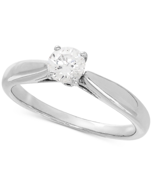 image of Lab Grown Diamond Solitaire Engagement Ring (1/2 ct. t.w.) in 14k White Gold