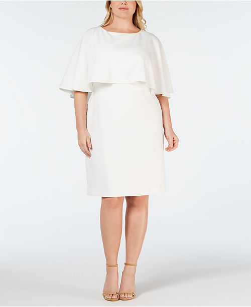 Calvin Klein Plus Size Tiered Dress & Reviews - Dresses - Women - Macy&#39;s
