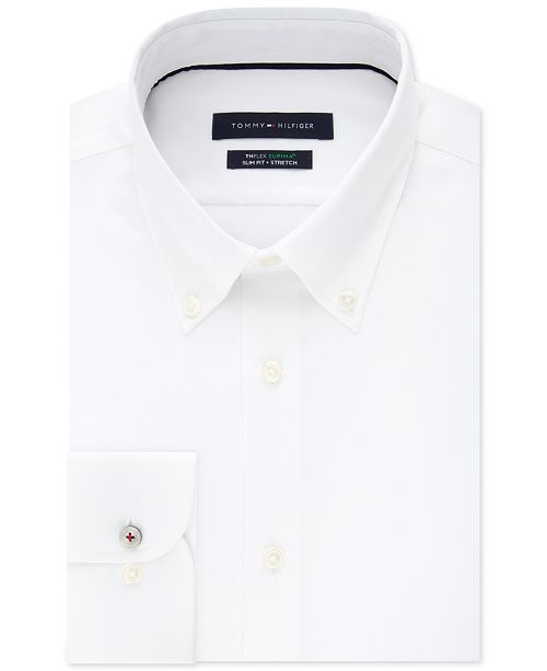 Tommy Hilfiger Men S Slim Fit Th Flex Non Iron Supima Stretch