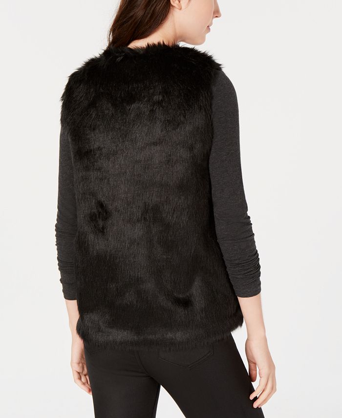 Faux Fur Vest | Plus Size Leather & Faux Fur | Roaman's