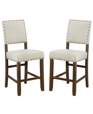 FURNITURE OF AMERICA LANGLY UPHOLSTERED DINING CHAIR (SET OF 2)