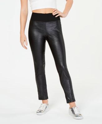 Material Girl - Juniors' Textured Faux-Leather Leggings