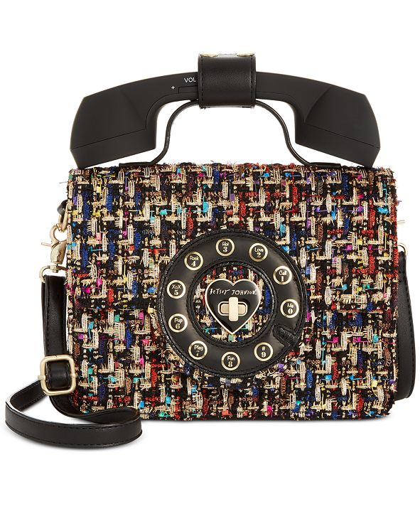Betsey Johnson Metallic Phone Crossbody & Reviews Handbags