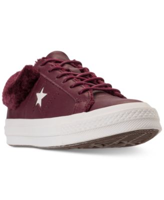 Converse - Women's One Star Ox Faux Fur Casual Sneakers from Finish Line